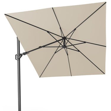 Platinum - Challenger T2 3.5 x 2.6m Rectangular Premium Champagne Free Arm Parasol