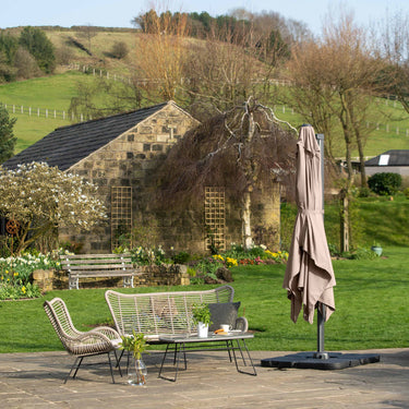 Platinum - Challenger T2 3.5 x 2.6m Rectangular Taupe Free Arm Parasol
