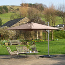 Platinum - Challenger T2 3.5 x 2.6m Rectangular Taupe Free Arm Parasol
