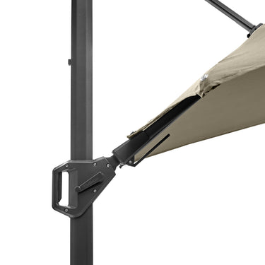 Platinum - Challenger T2 3m Square Champagne Free Arm Parasol