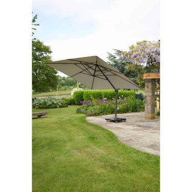 Platinum - Challenger T2 3m Square Luna Grey Free Arm Parasol