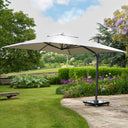 Platinum - Challenger T2 3m Square Luna Grey Free Arm Parasol