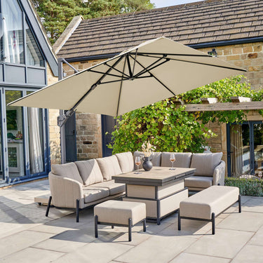 Platinum - Challenger T2 3m Square Premium Champagne Free Arm Parasol