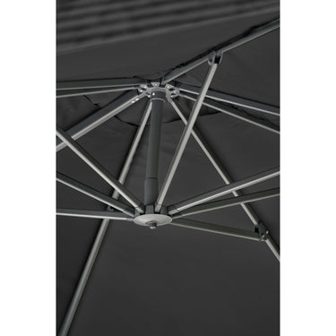 Platinum - Challenger T2 3m Square Premium Faded Black Free Arm Parasol