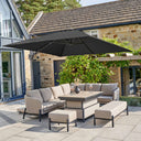 Platinum - Challenger T2 3m Square Premium Faded Black Free Arm Parasol