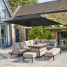 Platinum - Challenger T2 3m Square Premium Faded Black Free Arm Parasol