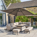 Platinum - Challenger T2 3m Square Premium Havana Taupe Free Arm Parasol