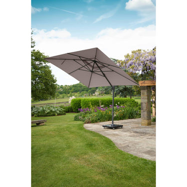 Platinum - Challenger T2 3m Square Taupe Free Arm Parasol