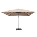 Platinum - Challenger T2 3m Square Taupe Free Arm Parasol