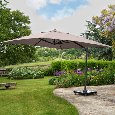 Platinum - Challenger T2 3m Square Taupe Free Arm Parasol