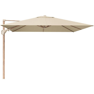 Platinum - Challenger Teak T2 3m Square Premium Champagne Free Arm Parasol
