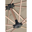 Platinum - Challenger Teak T2 3m Square Premium Champagne Free Arm Parasol