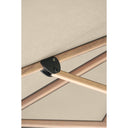 Platinum - Challenger Teak T2 3m Square Premium Champagne Free Arm Parasol