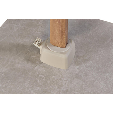 Platinum - Challenger Teak T2 3m Square Premium Manhattan Grey Free Arm Parasol