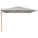 Platinum - Challenger Teak T2 3m Square Premium Manhattan Grey Free Arm Parasol