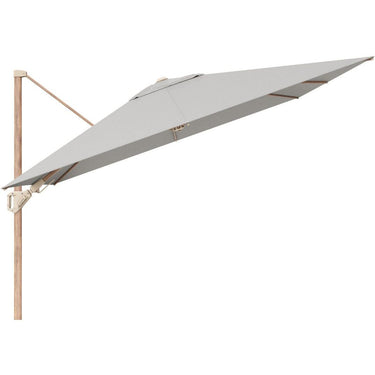 Platinum - Challenger Teak T2 3m Square Premium Manhattan Grey Free Arm Parasol