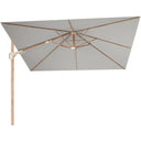 Platinum - Challenger Teak T2 3m Square Premium Manhattan Grey Free Arm Parasol