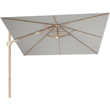 Platinum - Challenger Teak T2 3m Square Premium Manhattan Grey Free Arm Parasol