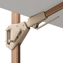 Platinum - Challenger Teak T2 3m Square Premium Manhattan Grey Free Arm Parasol