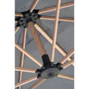 Platinum - Challenger Teak T2 3m Square Premium Manhattan Grey Free Arm Parasol