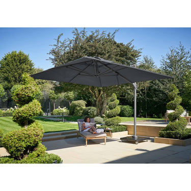 Platinum - Challenger Telescopic T1 3.5m Square Faded Black Parasol