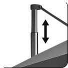 Platinum - Challenger Telescopic T1 3.5m Square Faded Black Parasol