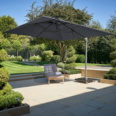 Platinum - Challenger Telescopic T1 3.5m Square Faded Black Parasol