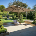 Platinum - Challenger Telescopic T1 3.5m Square Havana Taupe Parasol