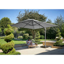 Platinum - Challenger Telescopic T1 3.5m Square Manhattan Grey Parasol