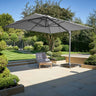 Platinum - Challenger Telescopic T1 3.5m Square Manhattan Grey Parasol