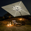 Platinum - Glow Challenger T2 3m Square Champagne Free Arm Parasol
