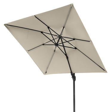 Platinum - Glow Challenger T2 3m Square Champagne Free Arm Parasol