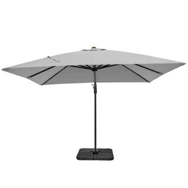 Platinum - Glow Challenger T2 3m Square Luna Grey Free Arm Parasol