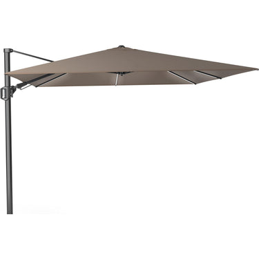 Platinum - Glow Challenger T2 3m Square Premium Havana Taupe Free Arm Parasol
