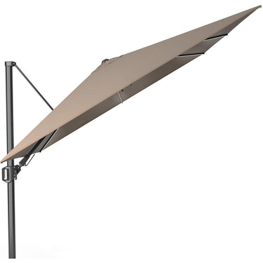 Platinum - Glow Challenger T2 3m Square Premium Havana Taupe Free Arm Parasol