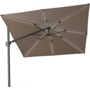 Platinum - Glow Challenger T2 3m Square Premium Havana Taupe Free Arm Parasol