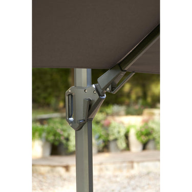 Platinum - Glow Challenger T2 3m Square Premium Havana Taupe Free Arm Parasol