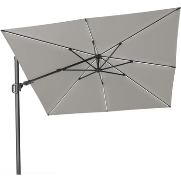 Platinum - Glow Challenger T2 3m Square Premium Manhattan Grey Free Arm Parasol