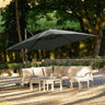 Platinum - Glow Challenger T2 3m Square Premium Manhattan Grey Free Arm Parasol