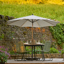 Platinum - Glow Defender 3m Round Luna Grey Centre Pole Parasol
