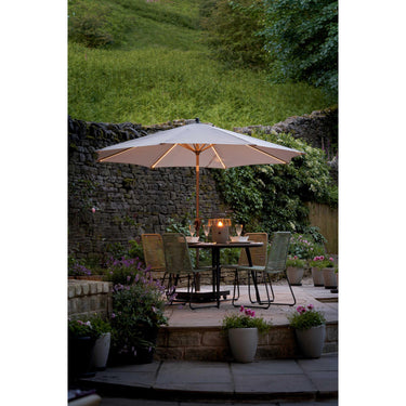 Platinum - Glow Defender 3m Round Luna Grey Centre Pole Parasol