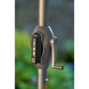 Platinum - Glow Defender 3m Round Luna Grey Centre Pole Parasol