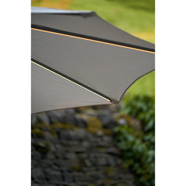 Platinum - Glow Defender 3m Round Luna Grey Centre Pole Parasol