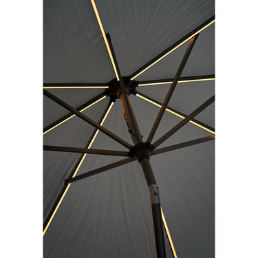Platinum - Glow Defender 3m Round Luna Grey Centre Pole Parasol