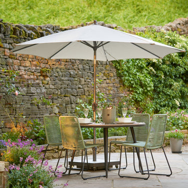 Platinum - Glow Defender 3m Round Luna Grey Centre Pole Parasol