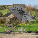 Platinum - Icon Premium T1 4mx3m Rectangular Premium Manhattan Grey Parasol