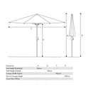 Platinum - Riva 3.5m Round Champagne Parasol