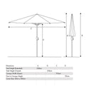 Platinum - Riva Premium 3m Round Manhattan Grey Parasol
