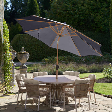 Platinum - Riva Teak 3m Round Anthracite Parasol