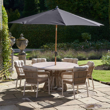 Platinum - Riva Teak 3m Round Anthracite Parasol